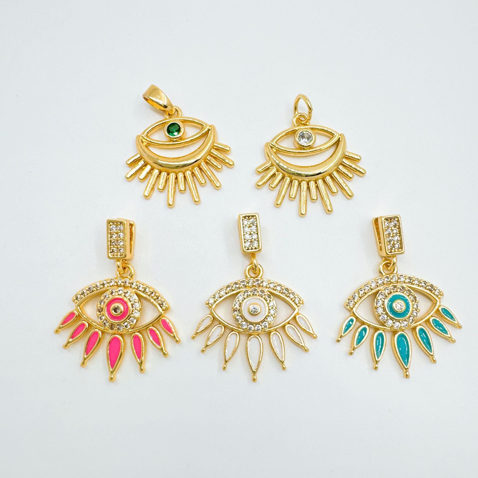 Wholesale Evil Eye Pendant Necklace,  Copper Electroplated,  Fashion Accessory for Women