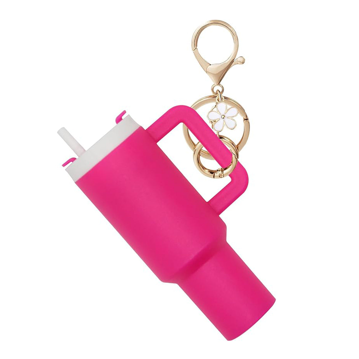 Wholesale Flowers Pink cup keychain