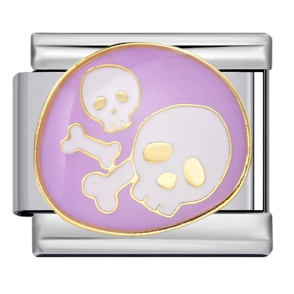 Wholesale Italian Charm Bracelet 9mm DIY -themed pendant  Creative Stainless Steel Composable Bracelet