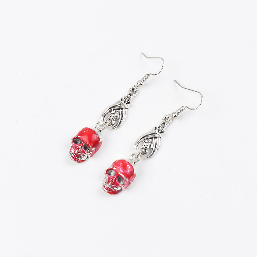 Wholesale Retro Gothic Heart Cross Pendant Earrings  Party Chic Jewelry Accessory