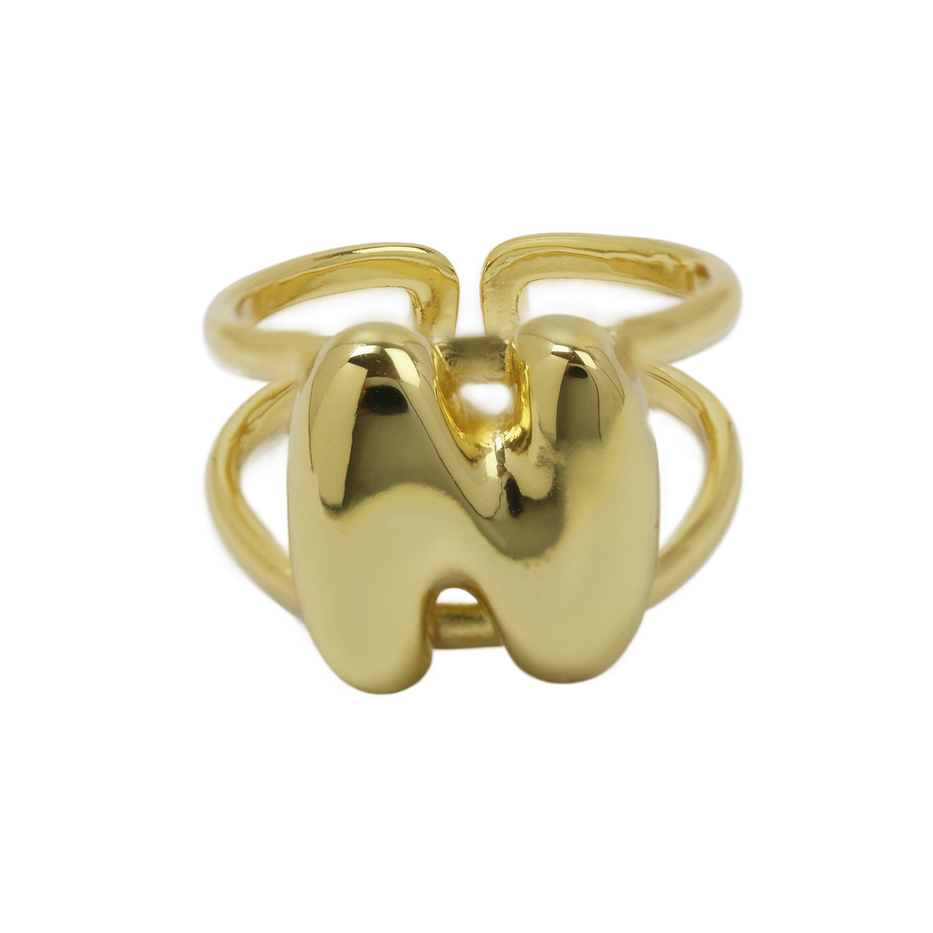 Wholesale  26 A-Z English Letter Open Luxury Women's Rings