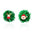 Wholesale  exaggerated fashion Christmas tree elk old man cute gold ball asymmetric earrings