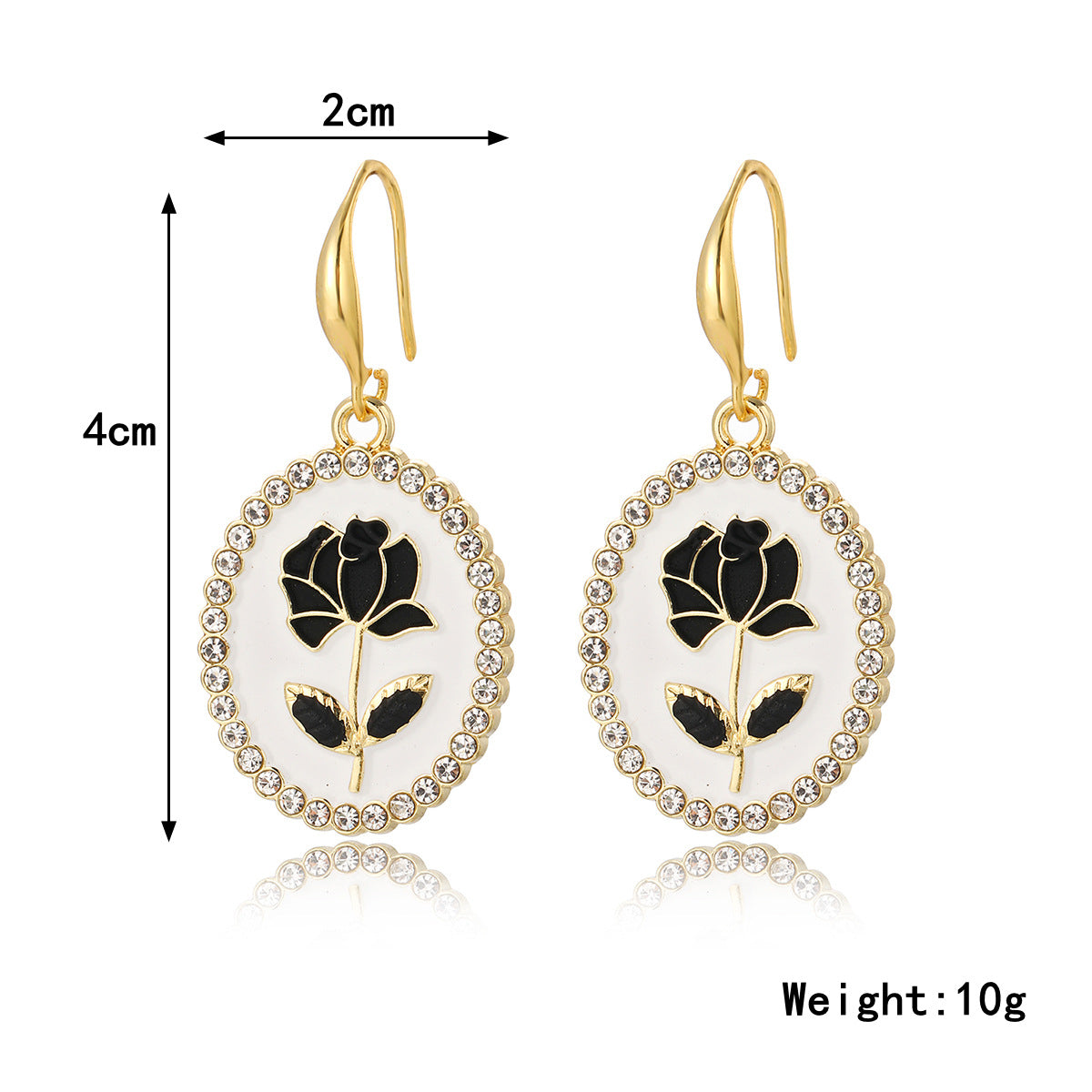 Wholesale Exaggerated Flower Earrings Metal Rose Earrings ACC-ES-ManYi009