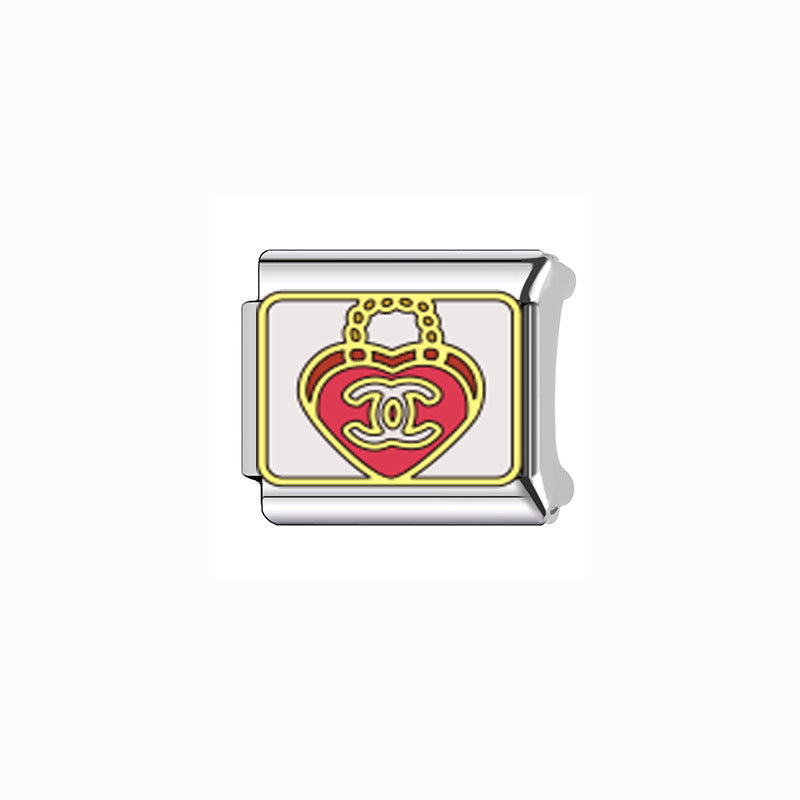 Wholesale Stainless Steel Electroplated Bag Shape Module Bracelet DIY Jewelry Accessory for Anniversary Gift