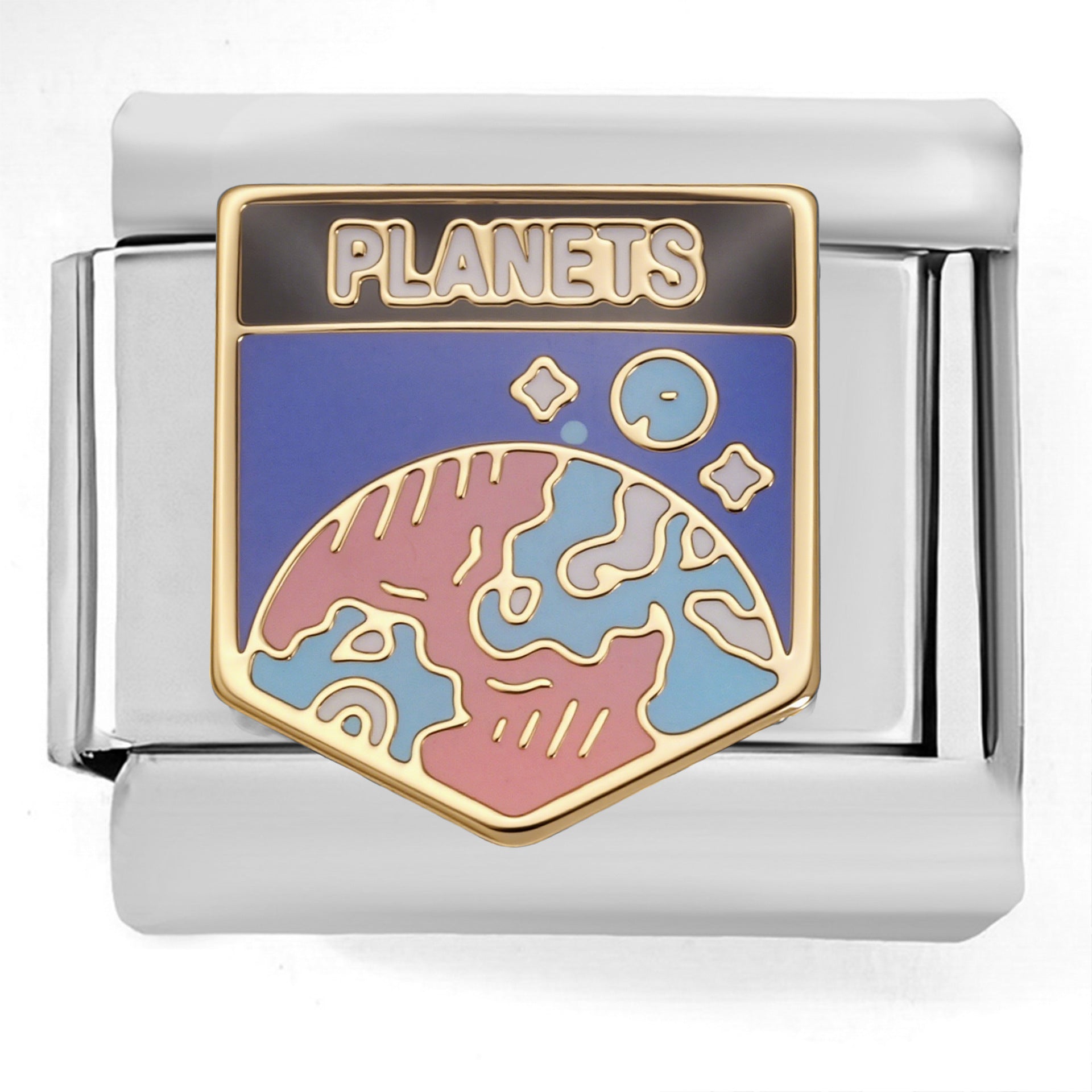 Wholesale  Italian Charm Bracelet 9mm DIY Small Planet  Creative Stainless Steel Composable Bracelet