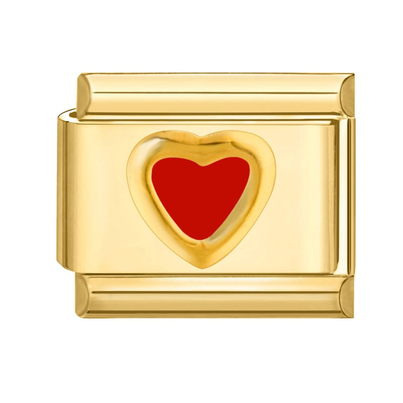 Wholesale Italian Charm Bracelet 9mm DIY Splicing Gold Creative Pattern Stainless Steel Composable Bracelet