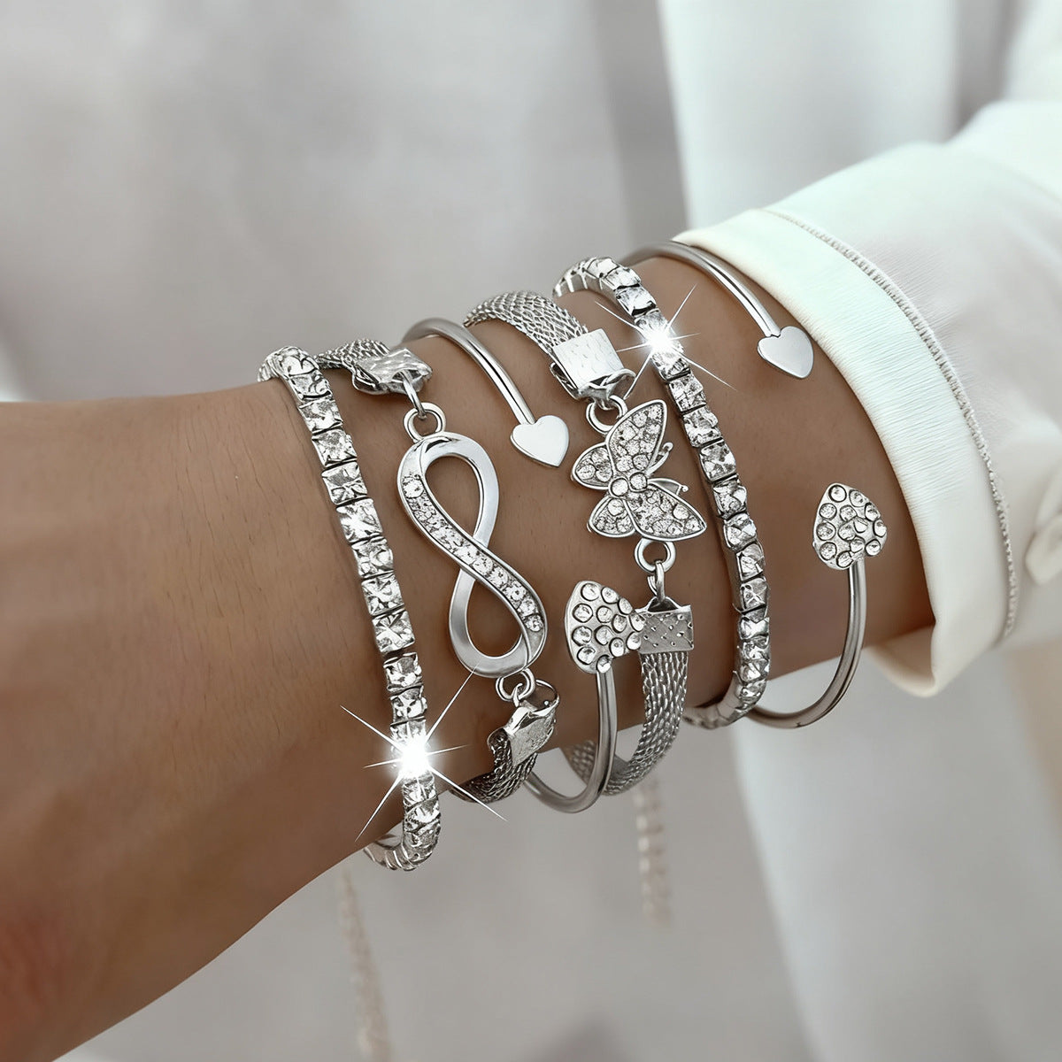 Wholesale Butterfly Animal Women S Stacked Bracelet Set Gold Fashion Jewelry Gift