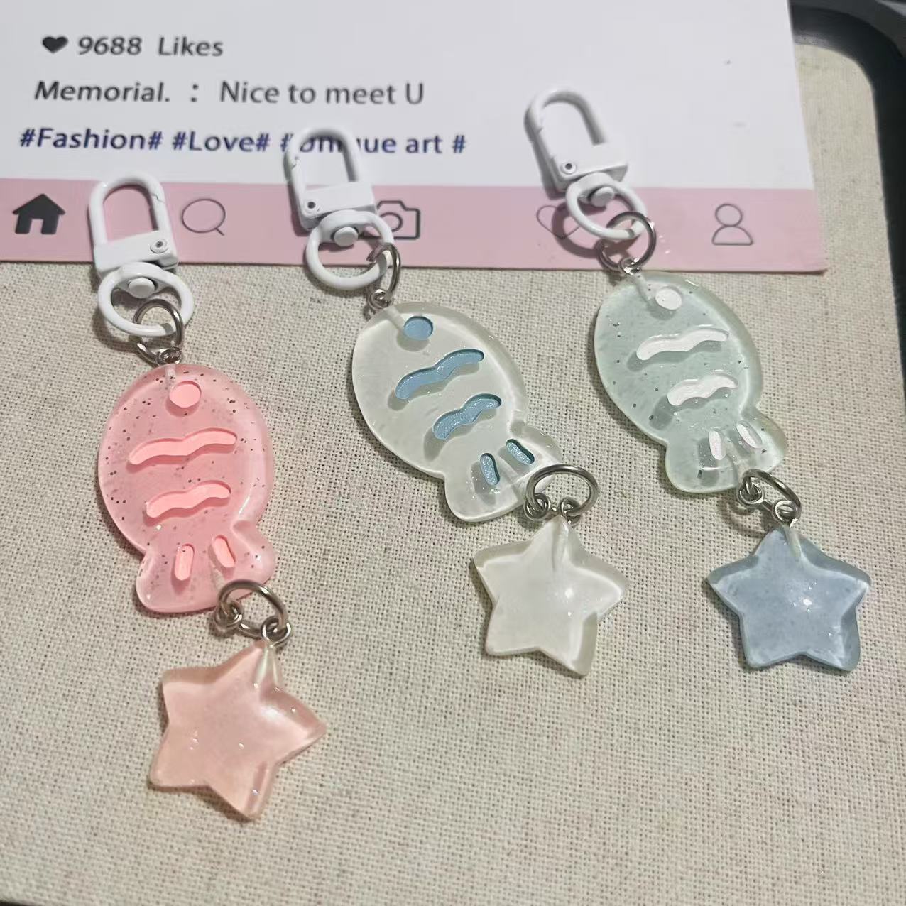 Wholesale Tropical Fish Keychain Cute Colorful Car Key Accessory Fashion Gift