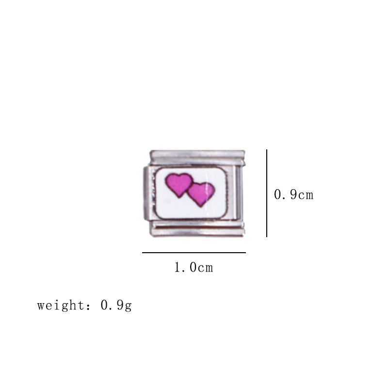 Wholesale Italian Charm Bracelet 9mm DIY Splicing Cute Creative Stainless Steel Composable Bracelet