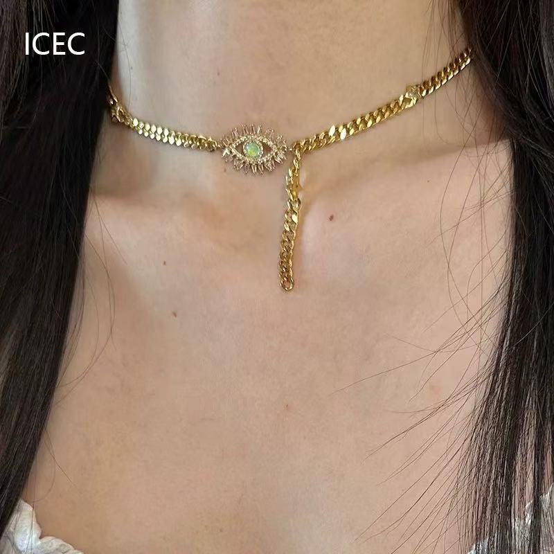 Wholesale Retro Red Drop Rose Necklace