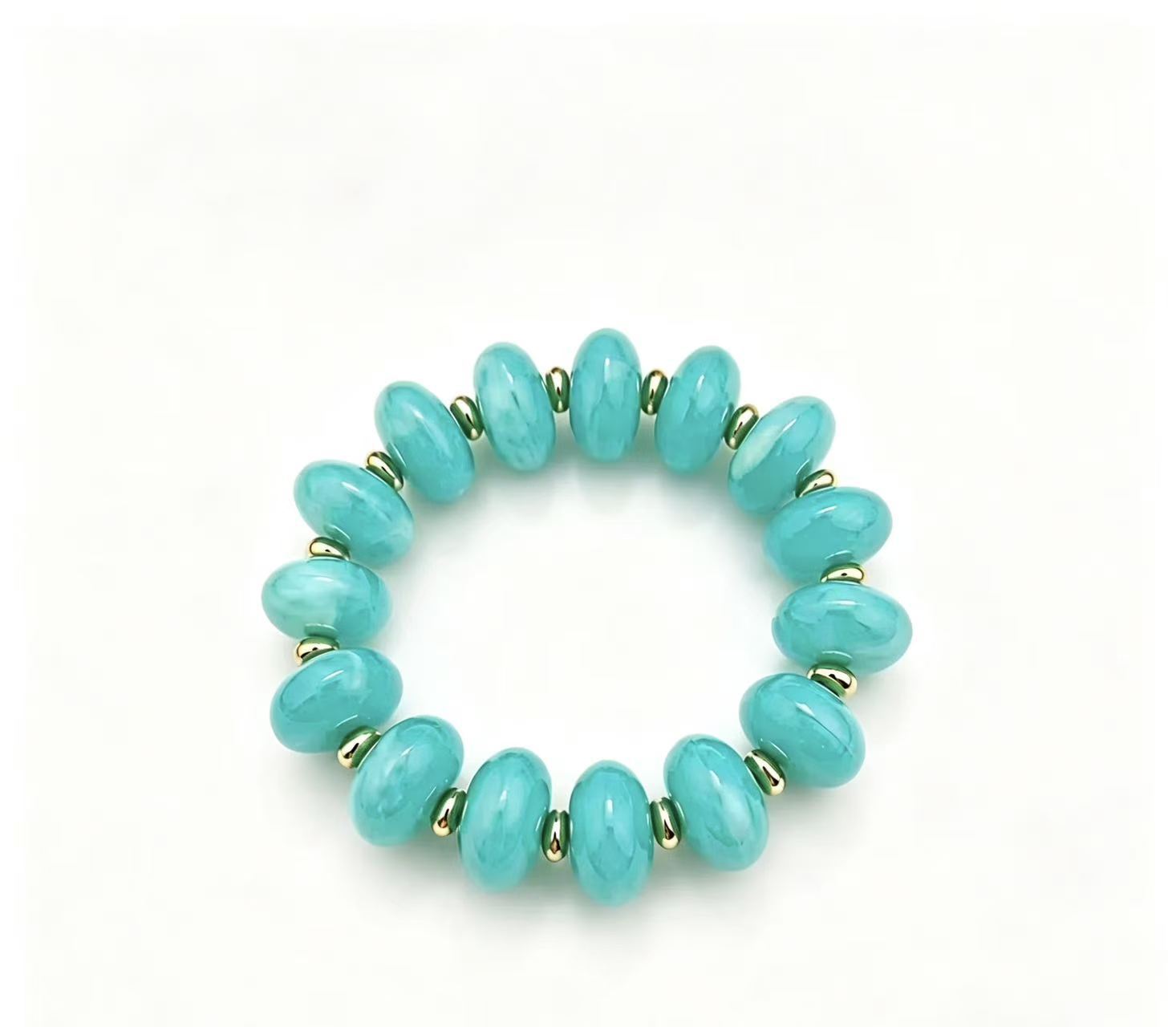 Wholesale Bohemian Acrylic Beaded Bracelet Trendy Rainbow Jewelry Accessory For Women Gift
