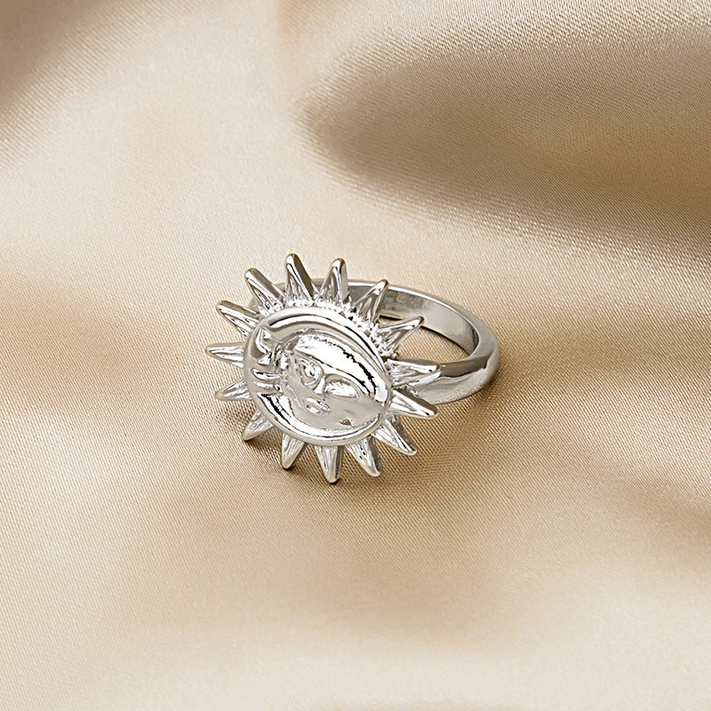 Wholesale  creative metal sunflower ring