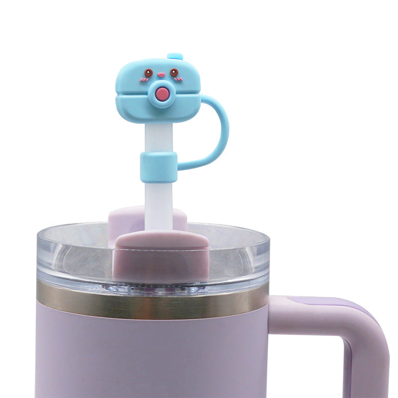 Wholesale Cute Star And Moon PVC Straw Cover Caps 8Mm Detachable Reusable Sleeve For Tumblers Party Favor