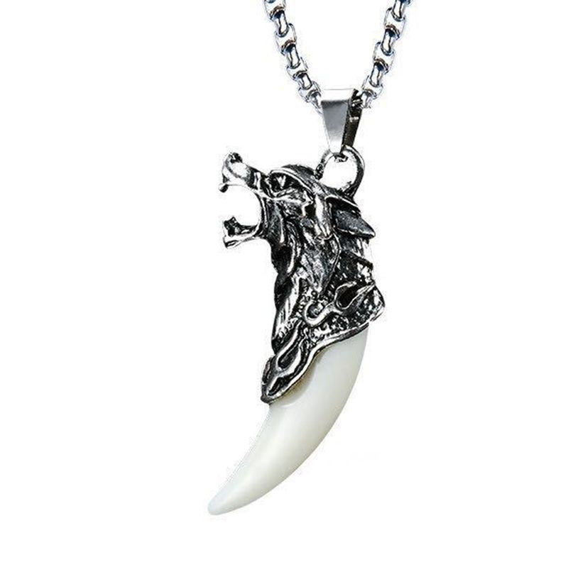 Wholesale wolf tooth pendant  necklace