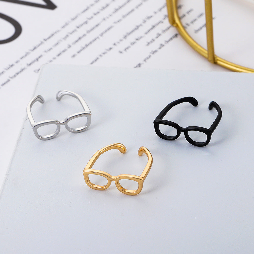 Wholesale  Fun Mini Glasses Couple Ring