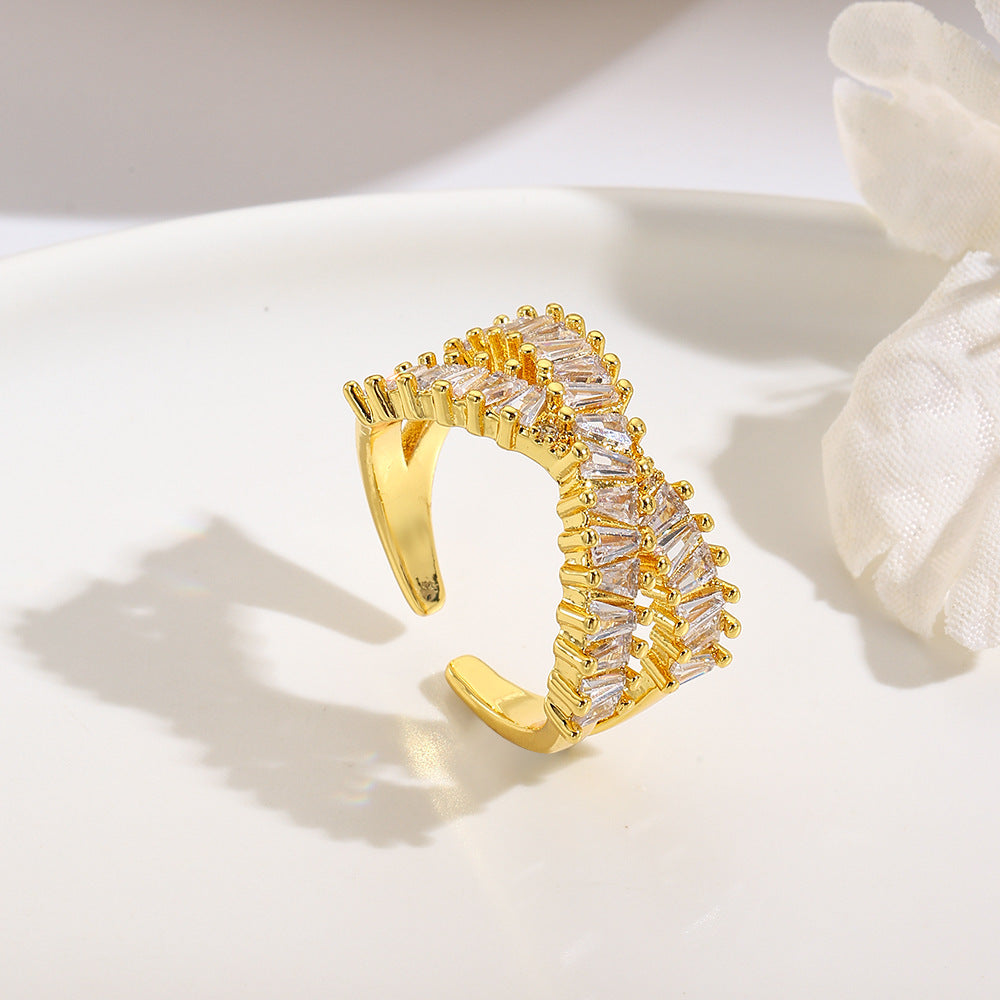 Wholesale 18k color-preserving copper-plated open ring