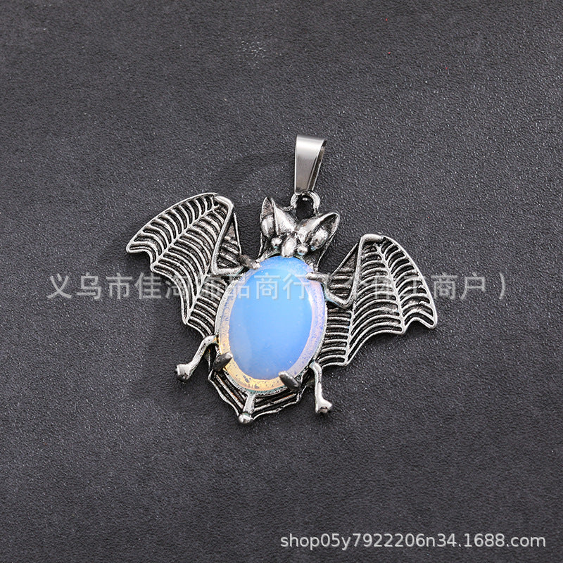 Wholesale  Necklace Natural Stone Pendant Amethyst Pink Crystal Pendant