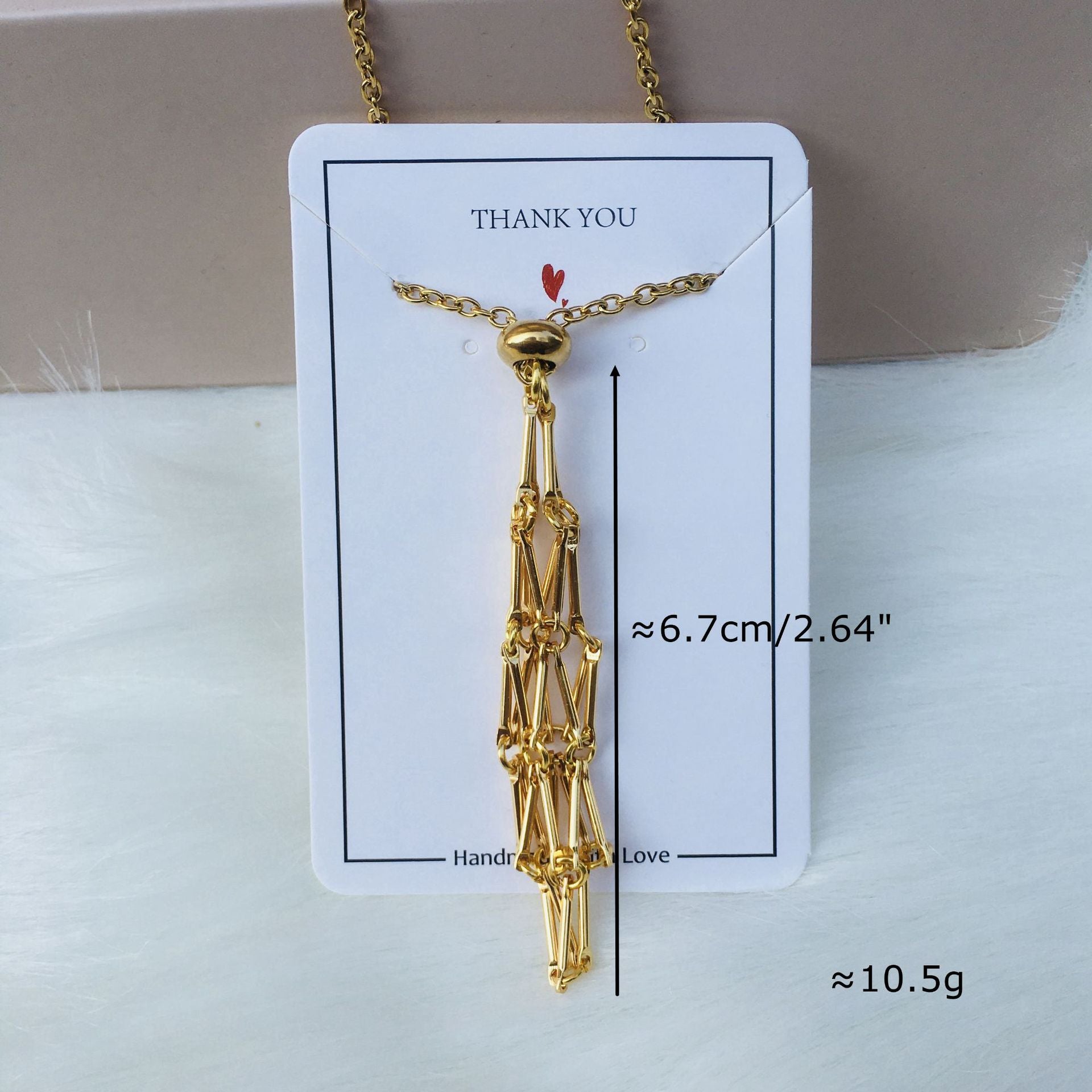 Wholesale 18K Gold Natural Crystal Raw Stone Net Pocket Metal Bamboo Necklace Crystal Mesh Bag ACC-NE-RongGuan010
