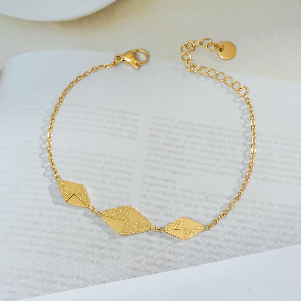 Wholesale Titanium Steel Rhombus Bracelet Fashion Accessory for Boutique Resale
