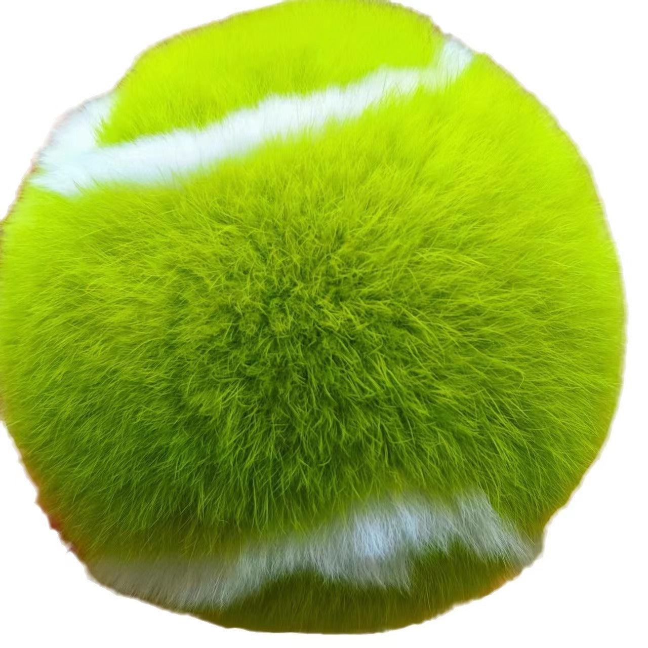 Wholesale cute little tennis ball rex rabbit fur keychain