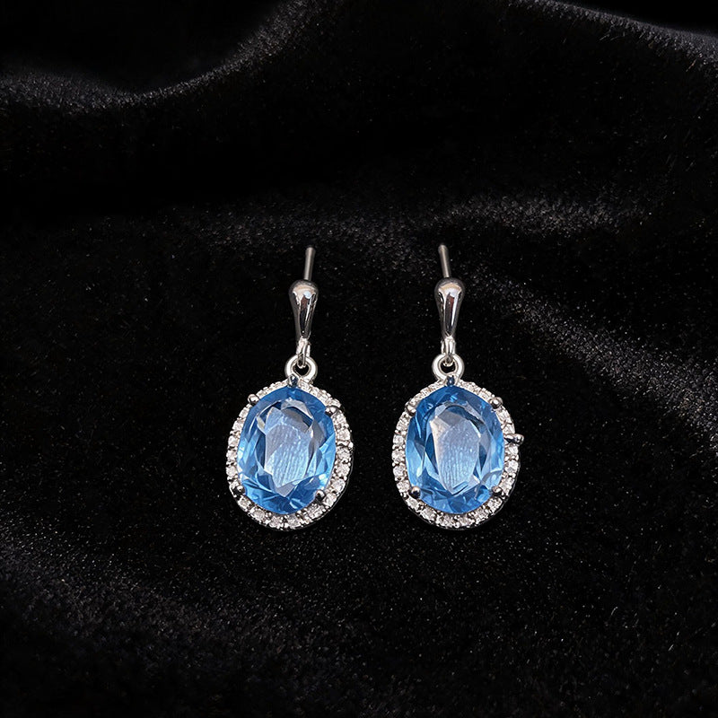Wholesale Retro Minimalist Oval Stud Earrings Alloy With Moissanite Detail Women S Vintage Fashion Accessory Boutique Resale