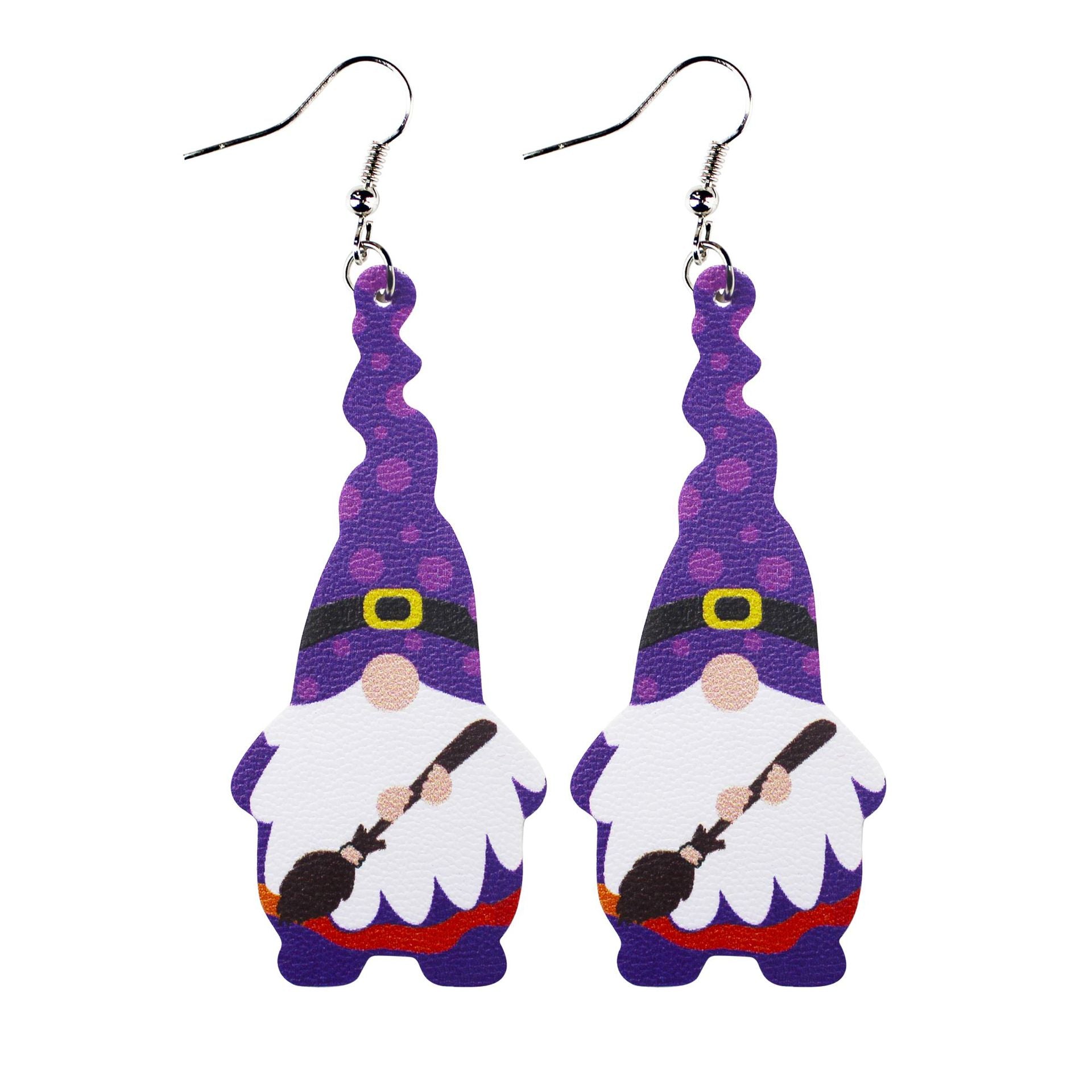 Wholesale Halloween Thanksgiving Small Leather Earrings