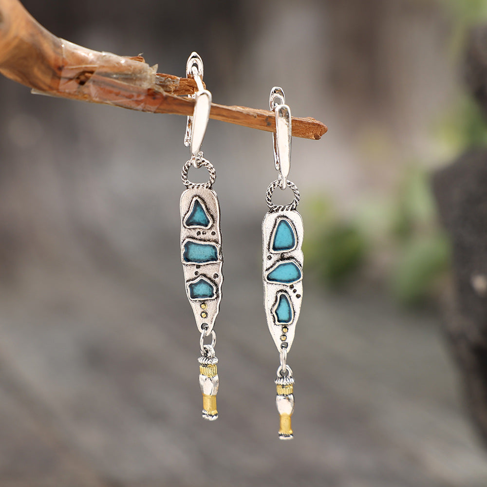 Wholesale Irregular geometric long earrings