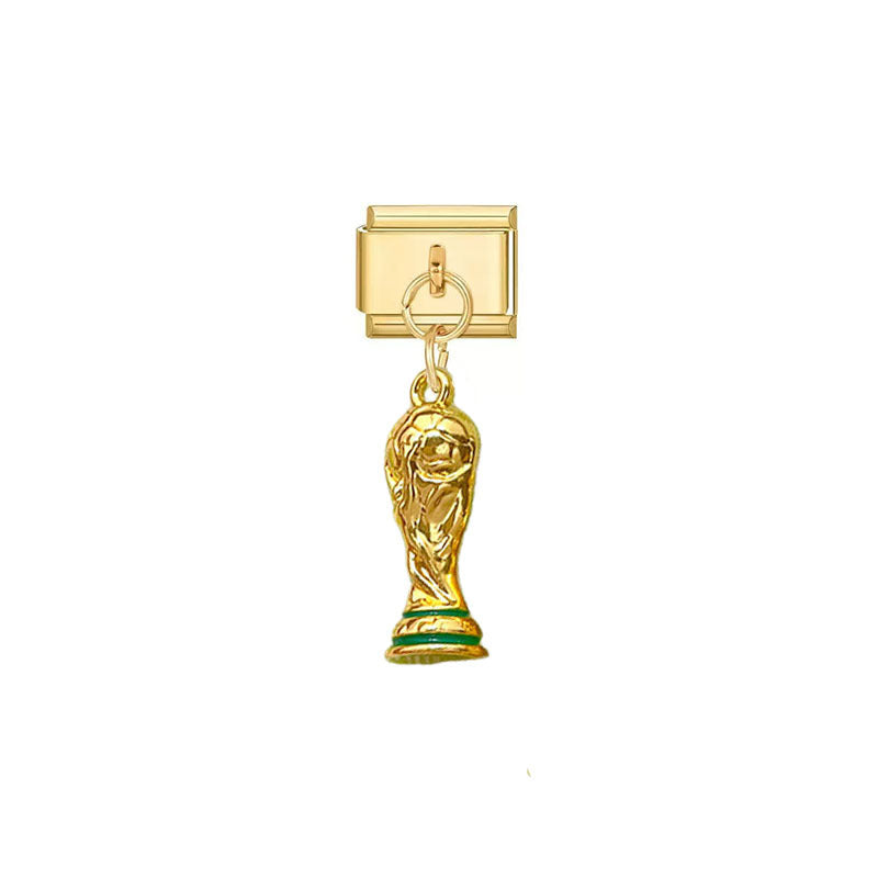 Wholesale Stainless Steel DIY Nation-themed Pendant Modules for Italy Fashion Accessory