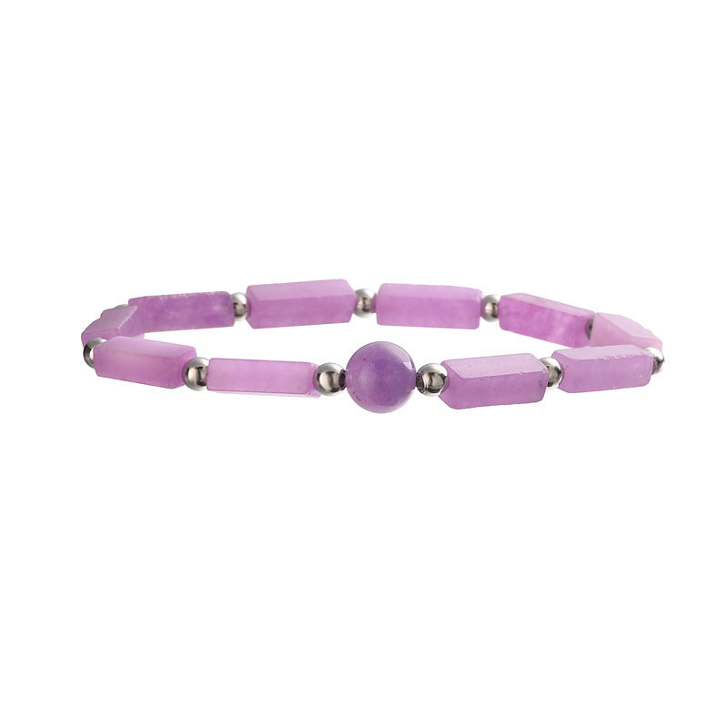 Wholesale Vintage Amethyst Heart Beaded Bracelet Fashion Jewelry Accessory For Wedding Gift