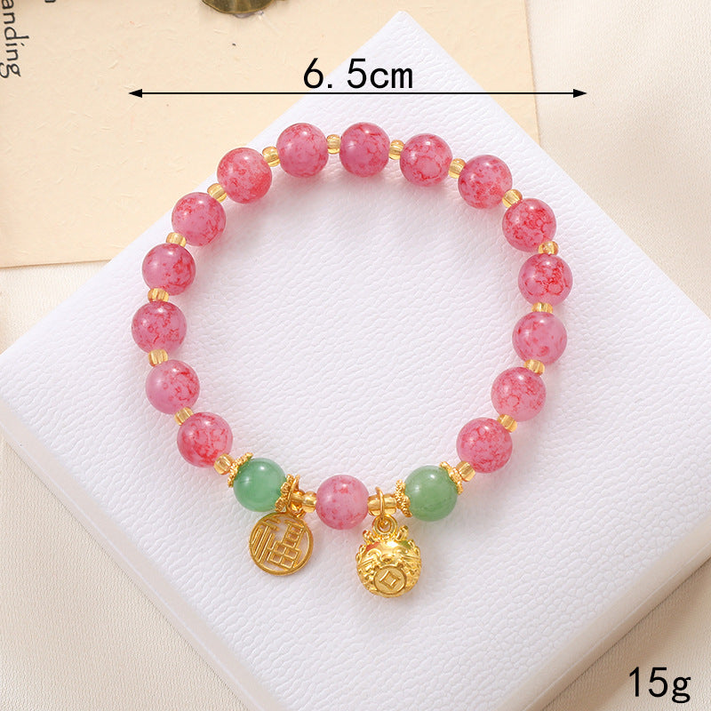 Wholesale Lily of The Valley Crystal Glass Beaded Bracelet ACC-BT-YiL001