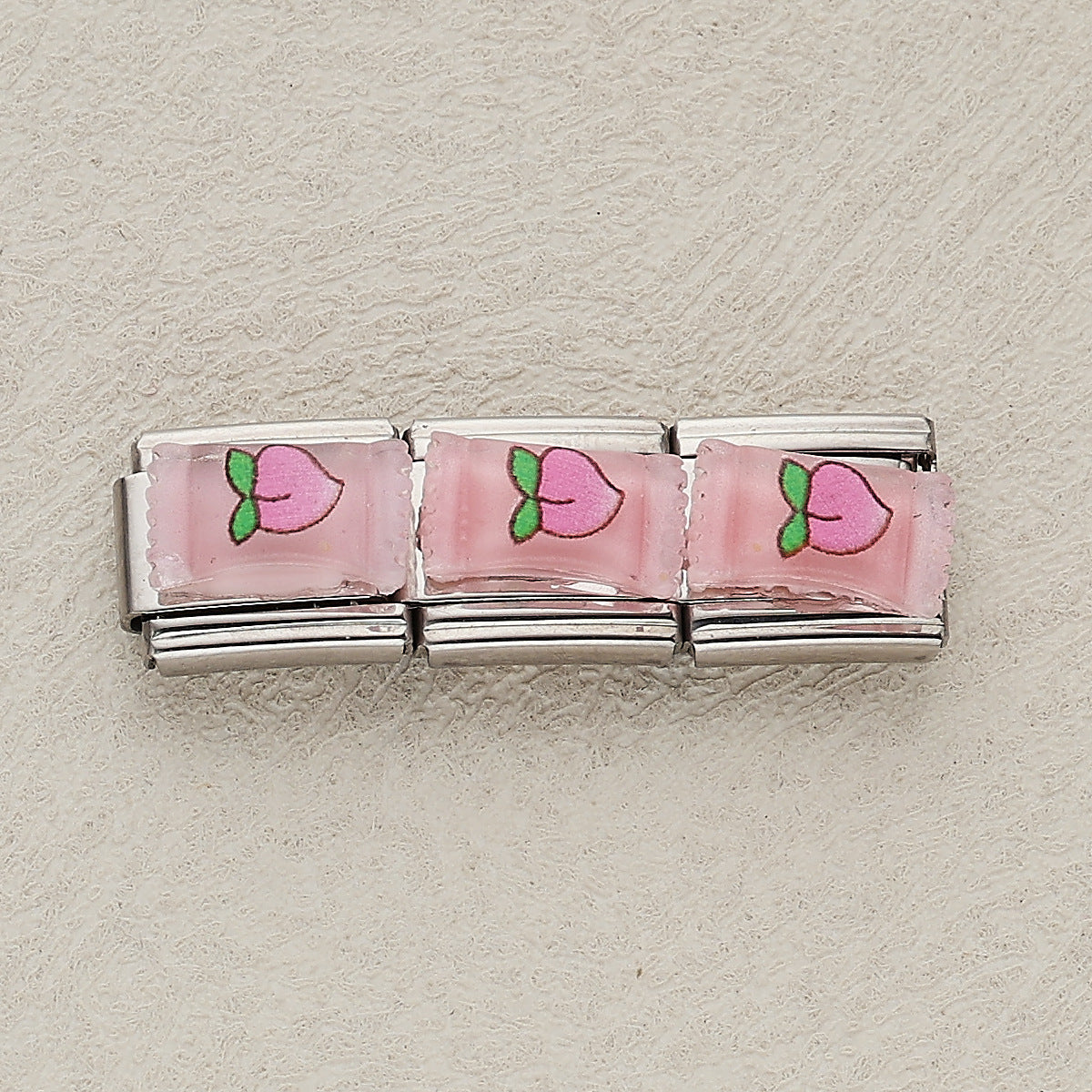 Wholesale 10pcs Italian Charm Bracelet 9mm DIY Splicing Colorful Fruit Candy Series Stainless Steel Composable Bracelet