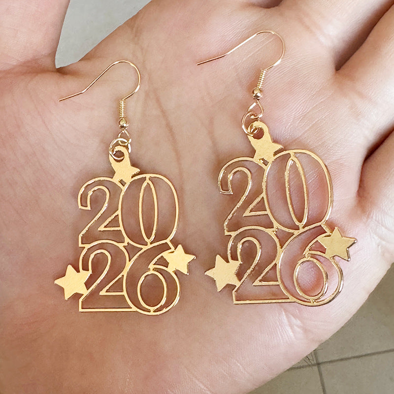 Wholesale Fashion Star Alloy Earrings