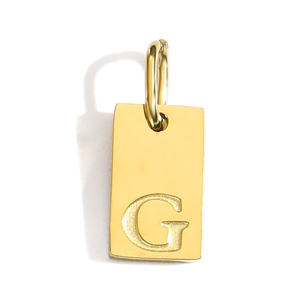 Wholesale Stainless steel birthday stone letter pendant