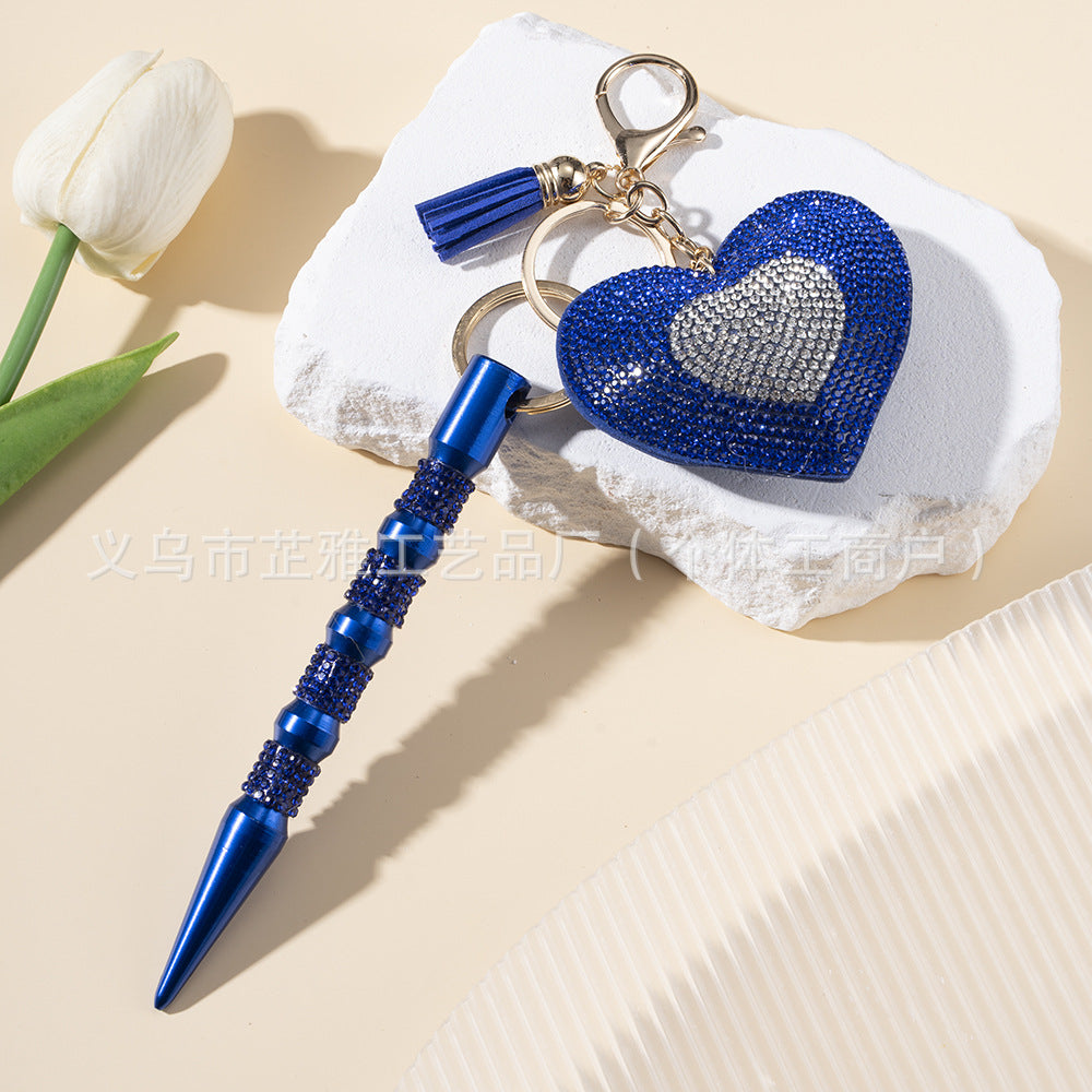 Wholesale Heart Shaped Diamond Metal Keychains ACC-KC-ZhiYa056