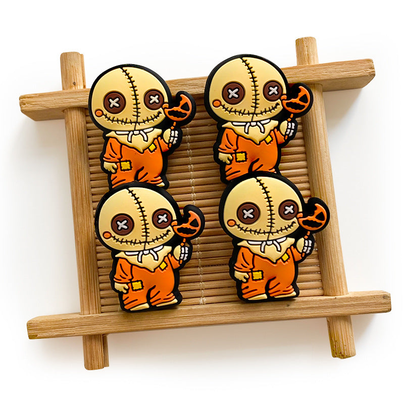 Wholesale 10pcs Halloween Cartoon Silicone Beads Focal Beads DIY Bead Pen Accessories ACC-BDS-WDX214