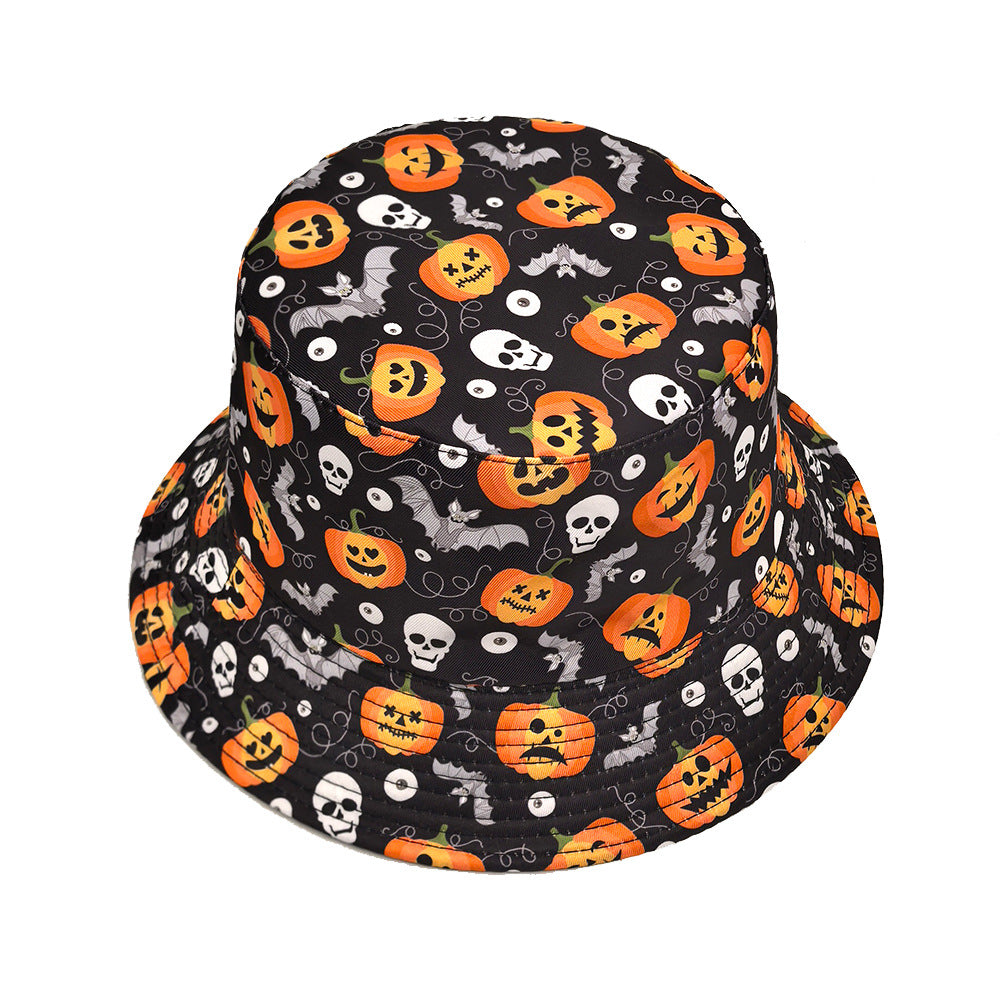 Wholesale  Funny Pumpkin Lantern Printed Bucket Hat