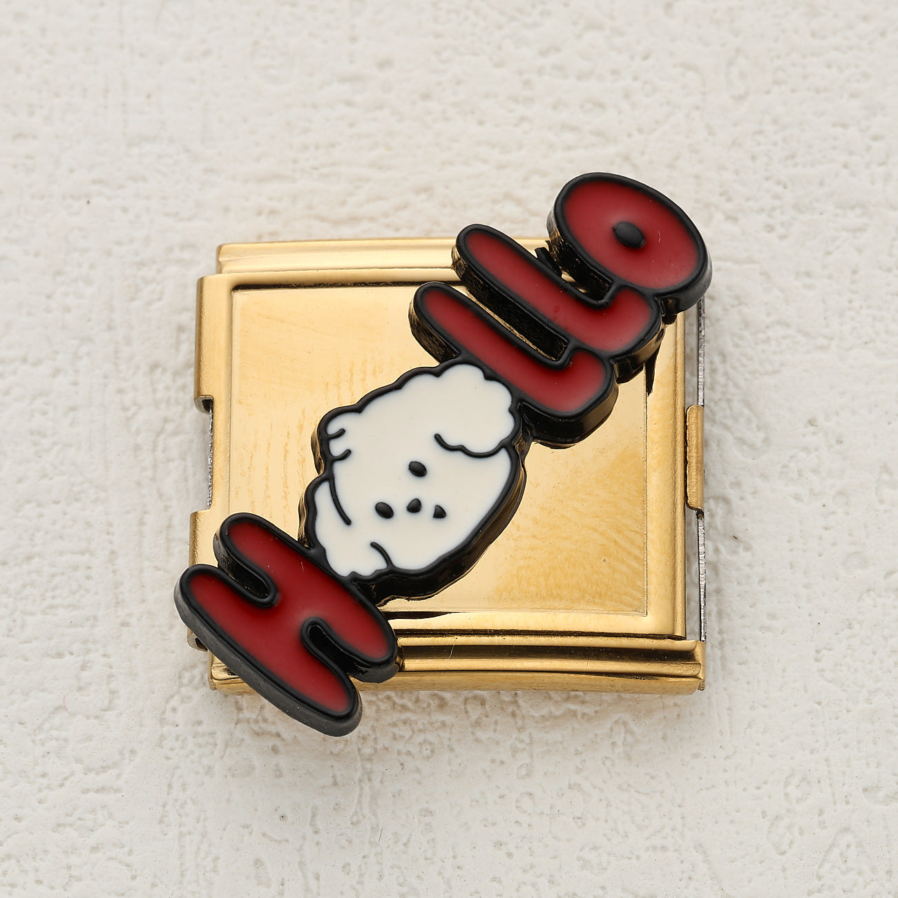 Wholesale Italian Charm Bracelet 20mm DIY Splicing Cute Cartoon Letters Stainless Steel Composable Bracelet