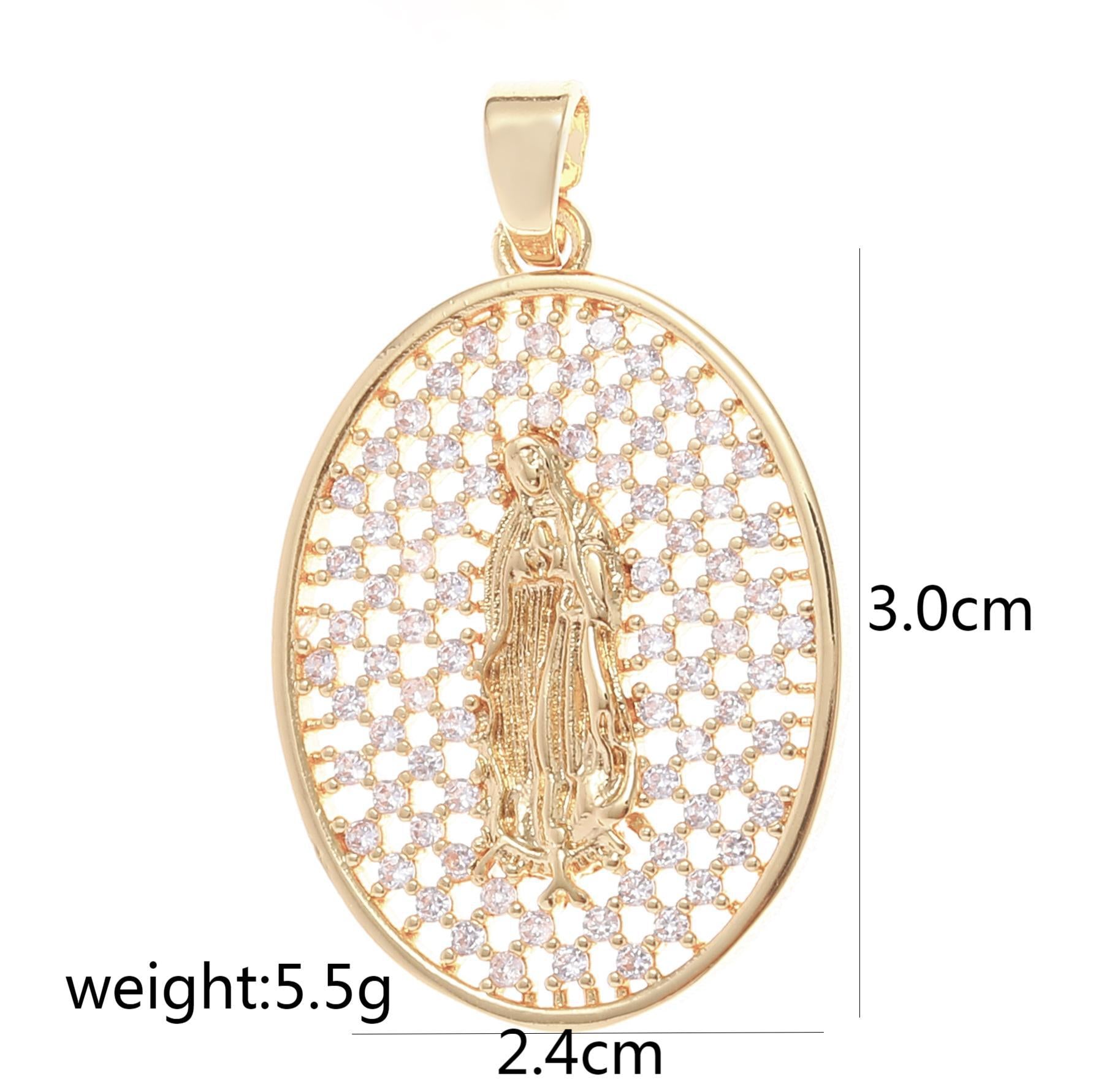 Wholesale Gold Plated Copper Geometric Zircon Pendant Necklace Unisex Fashion Accessory