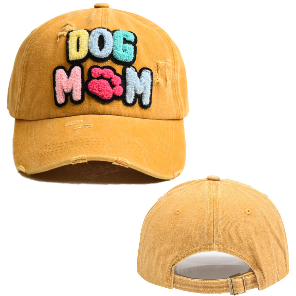 Wholesale DOG MAMA Embroidered Cotton Baseball Hat ACC-HT-WenRan002