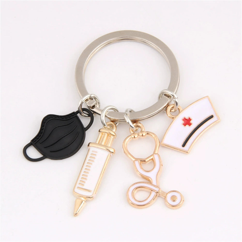 Wholesale Mask Keychain Syringe Syringe Stethoscope Keychain