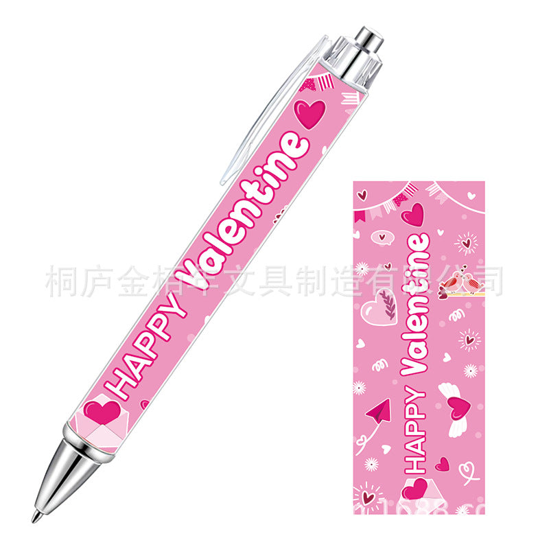 Wholesale Pink Bow Heart Roll Paper Ballpoint Pen