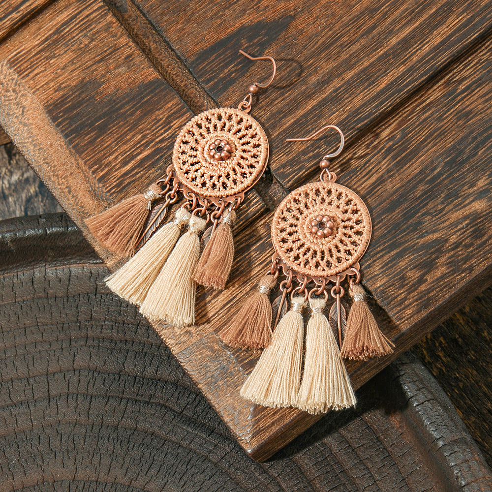 Wholesale Ethnic Style Tassel Earrings,  Retro Tribal Design Trendy Fashion Accessory for Party Wear