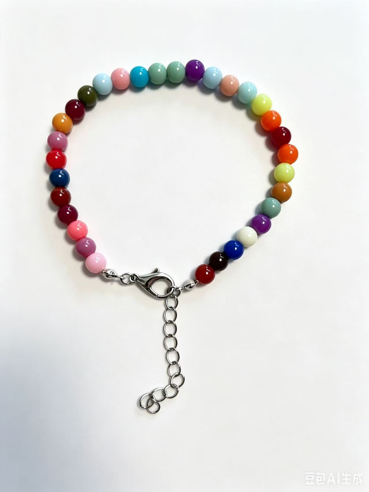 Wholesale Colorful Handmade Acrylic Beaded Bracelet Pet Collar Trendy Jewelry Gift
