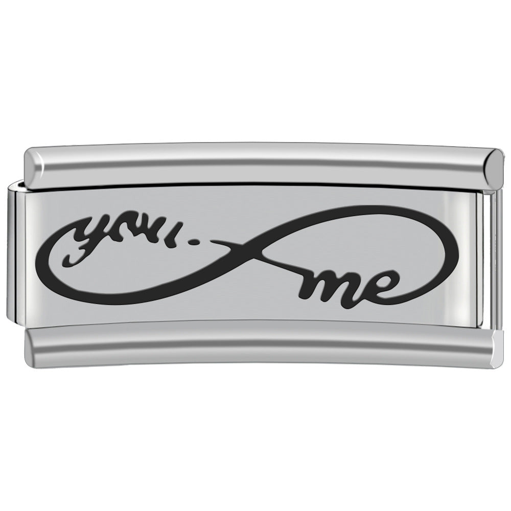 Wholesale 9mm Italian Charm Starter Bracelets DIY square Single Section Creative Stainless Steel Composable Bracelet