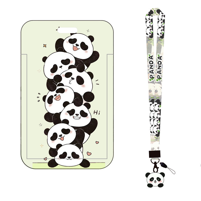 Wholesale 2pcs Cute Panda Protective Case Lanyard Keychain ACC-KC-AShi004