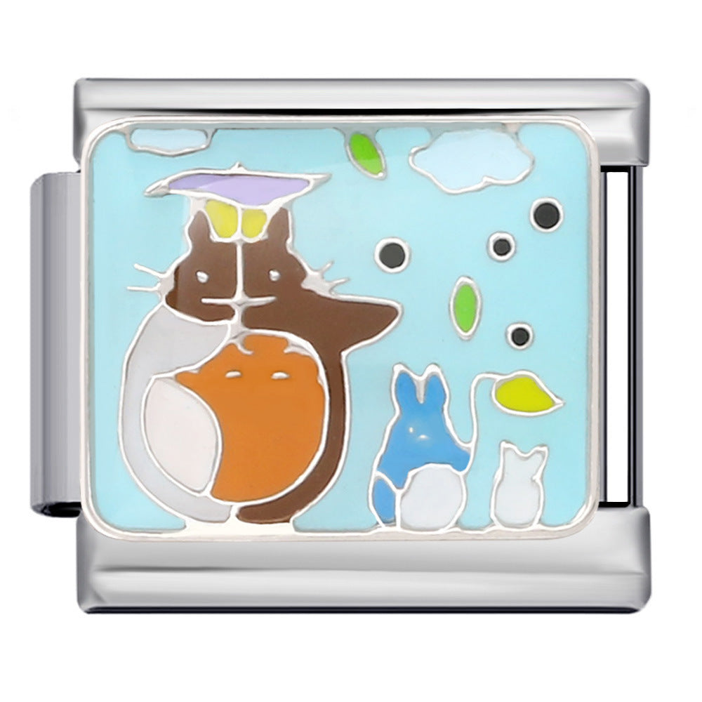 Wholesale 5pcs Italian Charm Bracelet 9mm DIY Splicing Cute Creative Stainless Steel Composable Bracelet