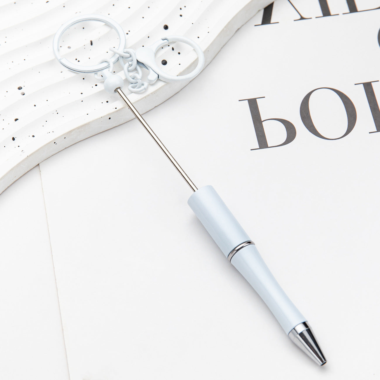 Wholesale  DIY beadable pen rotating medium oil ballpoint pen