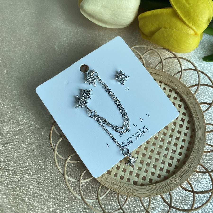 Wholesale star one-piece ear bone clip earrings