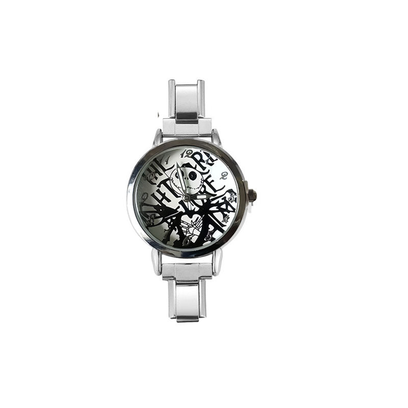 Wholesale Italian modular cartoon animation stainless steel strap student couple waterproof fashion women' s watch DIY disassembly wristwatch