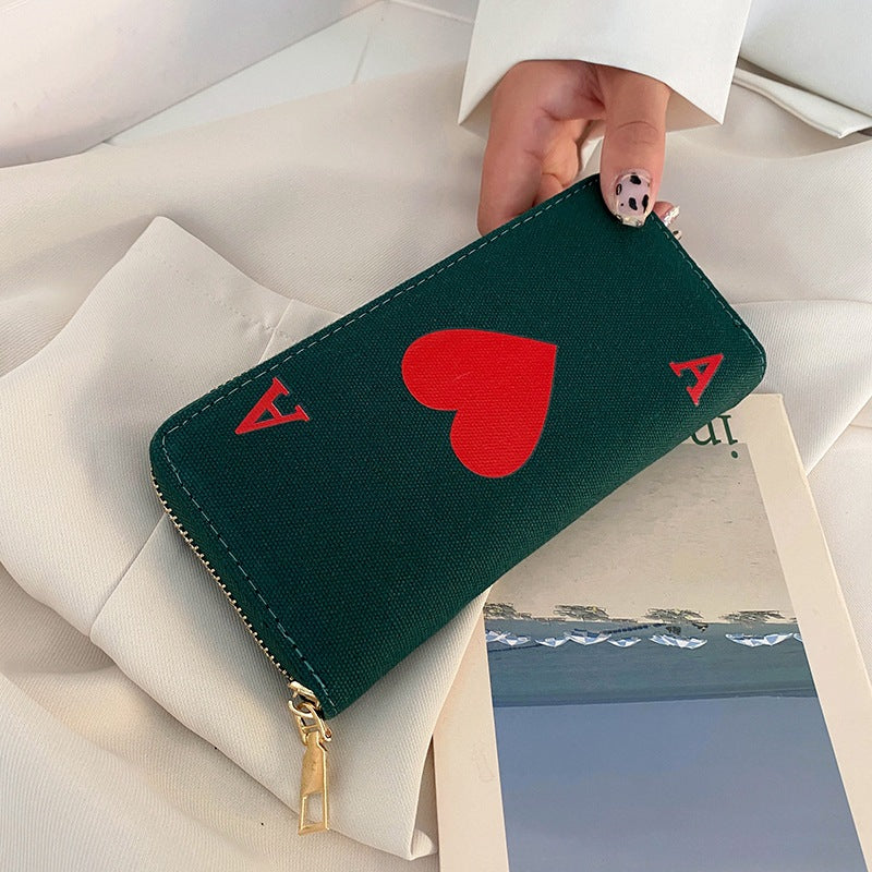 Wholesale Red Heart A Long Large Capacity Wallet ACC-WT-Kuans009